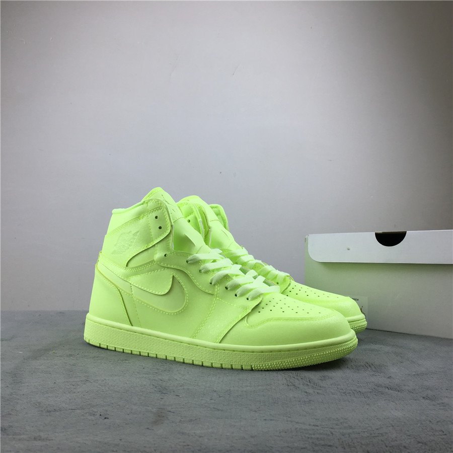 2019 Women Air Jordan 1 High Premium Green Shoes - Click Image to Close